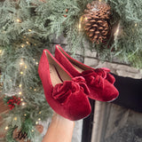 Burgundy Velvet Sugar Rush Flats