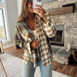 Brown Cece Flannel Top
