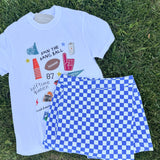 Royal Check Overlay Skort