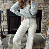 Maya White Wide-leg Denim Jeans