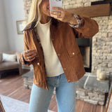 Camel Vessie Barn Jacket
