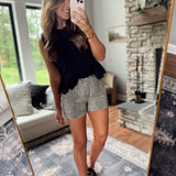 Spot On Leopard Denim Shorts