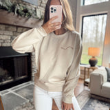 God Is With Us Oatmeal Crewneck