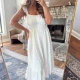 White Angel Kiss Midi Dress