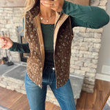 Brown Felicity Floral Vest