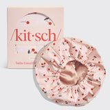 Cherry Print Satin-Lined Flexi Shower Cap IN STORE