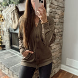 High Elevation Java Elevated  Button Down Scuba Cardi