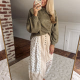 Tan Stripe Soli Jogger Pants