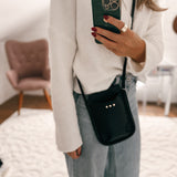 On The Go Black Phone Holder Crossbody Bag