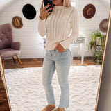 Cream Cable Knit Sweater IN STORE