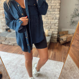 Navy Jam Session Fleece Shacket