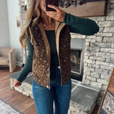 Brown Felicity Floral Vest