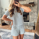 White Softwash Striped Set