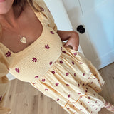 Baby Yellow Heaven Sent Floral Maxi Dress