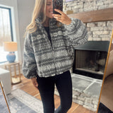 Gray Lodge Layer Fuzzy Jacket