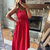 Poppy Smocked Midi Dress