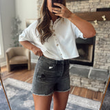 Mica Black Gray Super HR Shorts