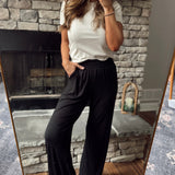 Frequent Flyer Black Modal Wide Leg Flowy Pant