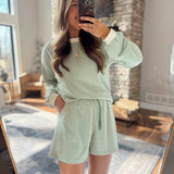 Green Happy Lines Shorts