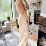 Sand Floral Crochet-Knit Lace Dress IN STORE