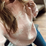 Pretty in Bows Blush Sweater