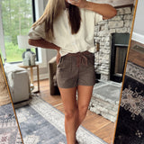 Espresso Kalani Contrast Plaid Shorts