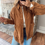 Caramel Comfort Corduroy Shacket