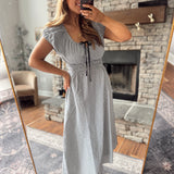 Black Gingham Keen Midi Dress