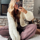 Ivory Slouchy Chunky Cardigan