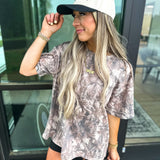 BIRDIE Dark Camo Oversized Tee