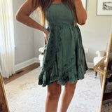 She's The One Dark Teal Mini Dress