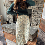 Cream Botanic Breeze Pants