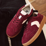 Wine Faux Suede Spoiler Alert Sneakers