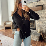 Black Jace Button Down Top