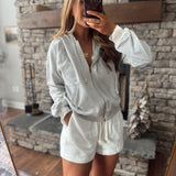 Blue Valdez Striped Zip Up Hoodie