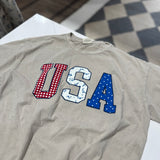 Light Tan USA Tee