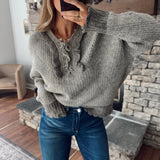 Stone Ruffles All Around Sweater