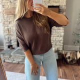 Chocolate Brown Kailey Knit Top