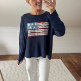 Navy Sweet Freedom Sweater