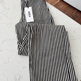 Mica Black & Tan Stripe Super HR Straight Jeans