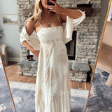 Light Taupe Mermaid Kiss Midi Dress