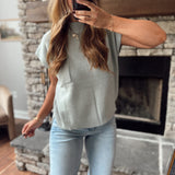 Green High Note Sweater Top