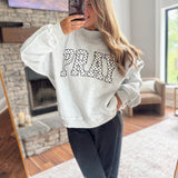 Heather Gray Pray Mock Neck Sweatshirt