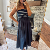 Navy Sailors Charm Midi Dress