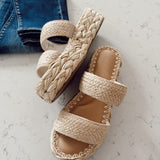 The Marley Natural Basket Woven Platform Sandal