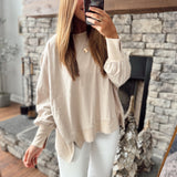 Taupe Driftmere Seam Detail Pullover