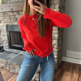 Poppy Raw Edge Basic Long Sleeve