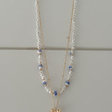 Blue Porcelain Dreams Charm Necklace