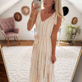 Josephine Floral Tie Strap Maxi Dress