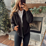 Black Scuba Full Zip Jacket